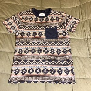 Aztec print t shirt blouse